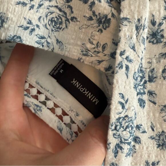 MINKPINK Sky Rose Dress Tie Back Mini Dress Size M - Picture 10 of 10